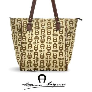 Etienne Aigner Monogrammed East West Shoulder Tote!